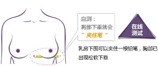 自测乳房下垂程度